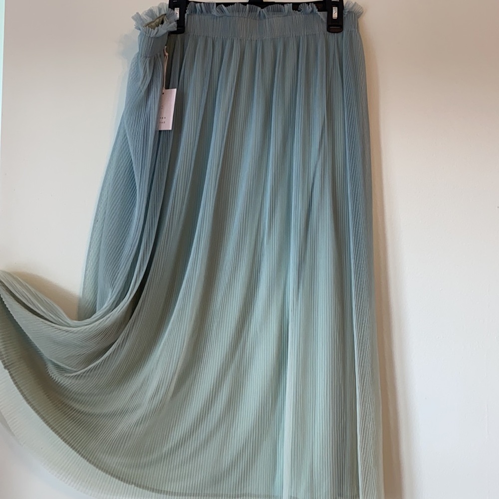 Sky mint tulle skirt